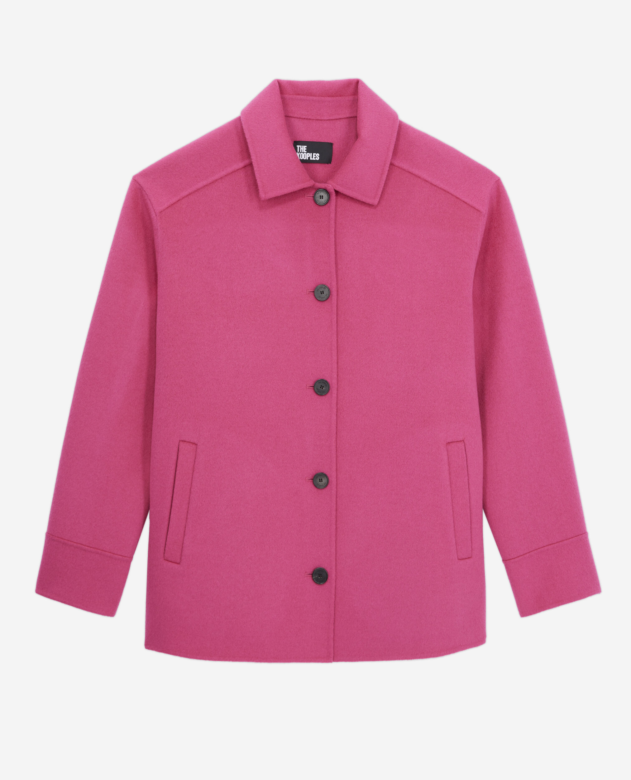 Pink overshirt type jacket with fringes, FUSHIA, hi-res image number null