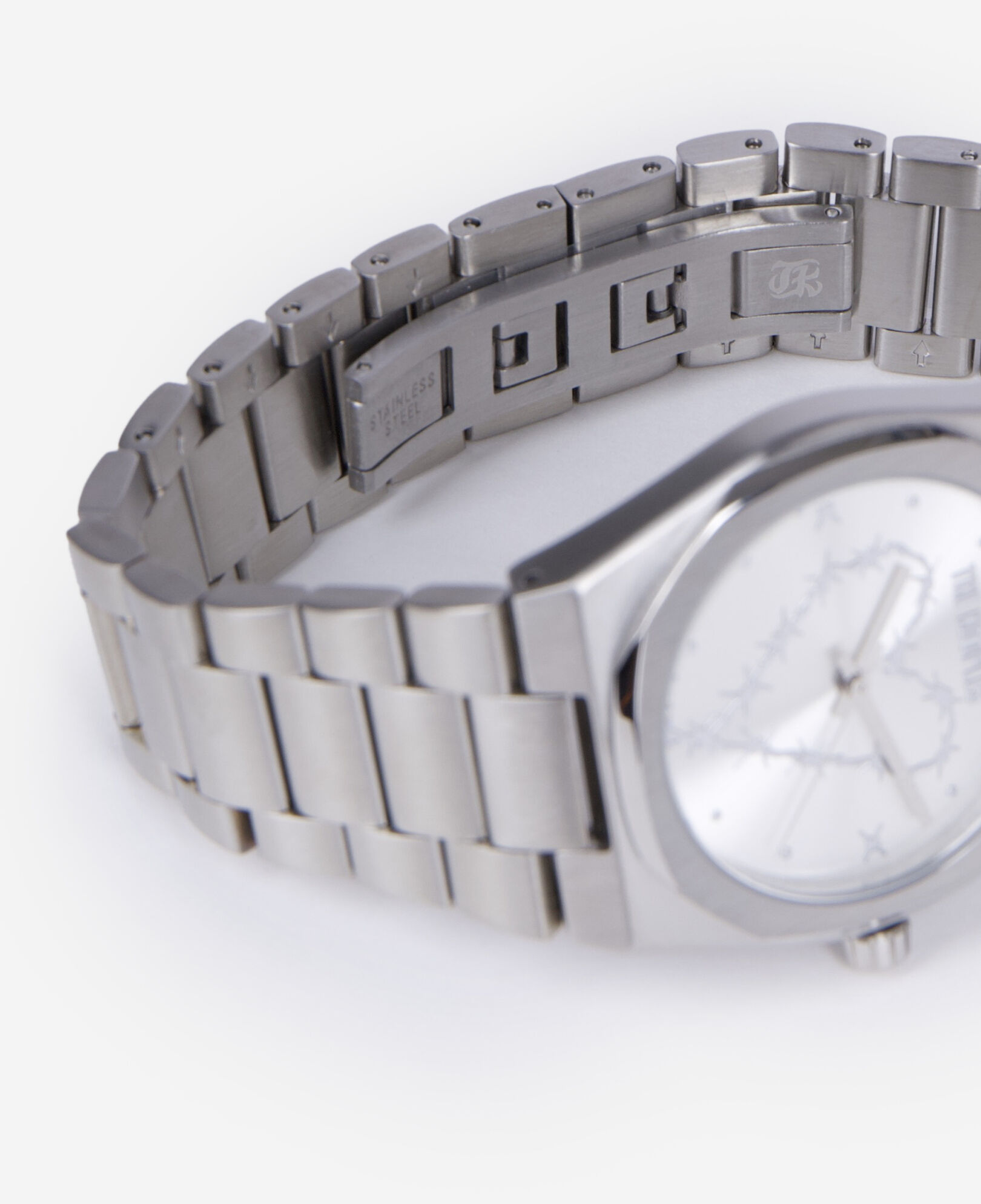 The Kooples MIXED SILVER heart wire watch