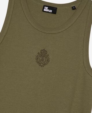 The Kooples WOMEN KAKI tank top with khaki crest