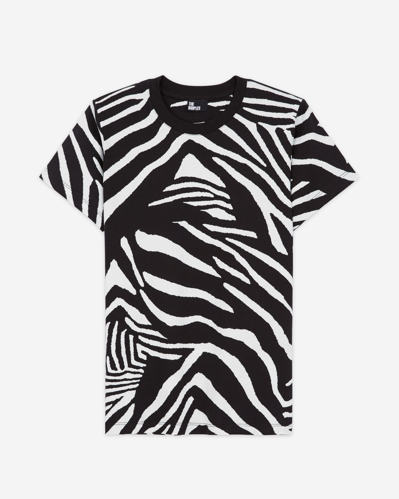 The Kooples WOMEN BLACK / WHITE women's printed t-shirt