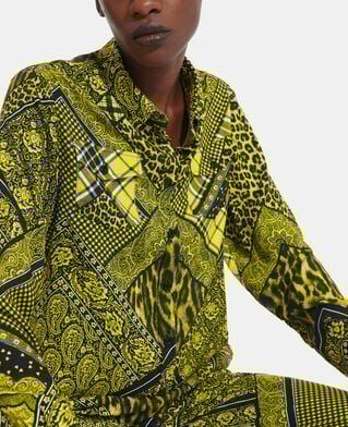 The Kooples F BLACK / YELLOW printed shirt