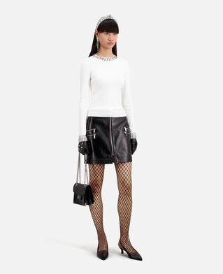 The Kooples WOMEN BLACK BRUT small emily chaine bag in black leather