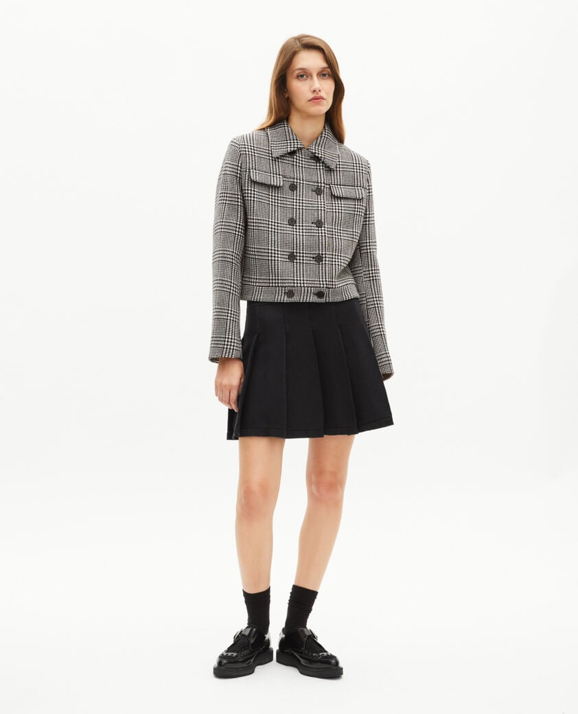 The Kooples WOMEN NAVY short black mesh skirt