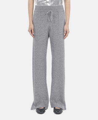 The Kooples WOMEN MIDDLE GREY MEL grey wool and cashmere trousers