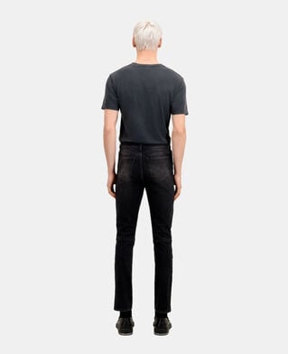 The Kooples HOMME BLACK WASHED jean biker slim noir
