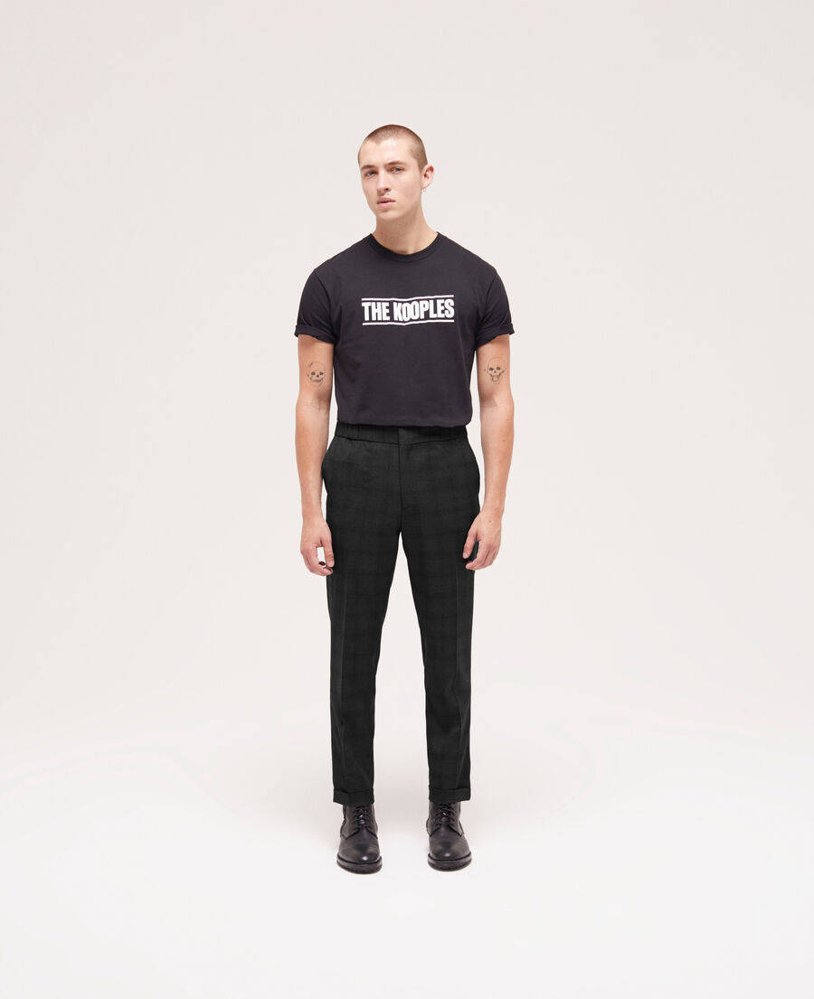 pantalon de costume à motif