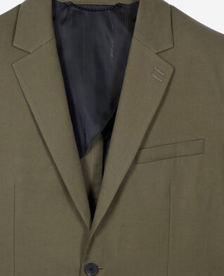 The Kooples HOMME KAKI veste de costume en coton lin kaki