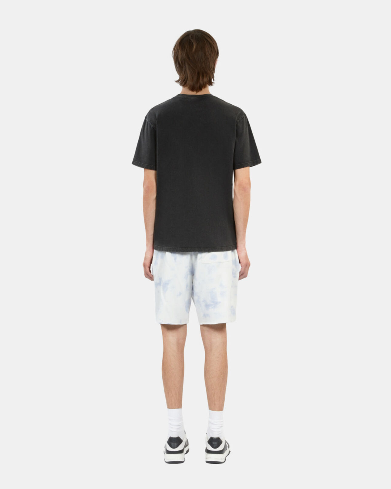 The Kooples MEN BLACK black t-shirt with logo embroidery