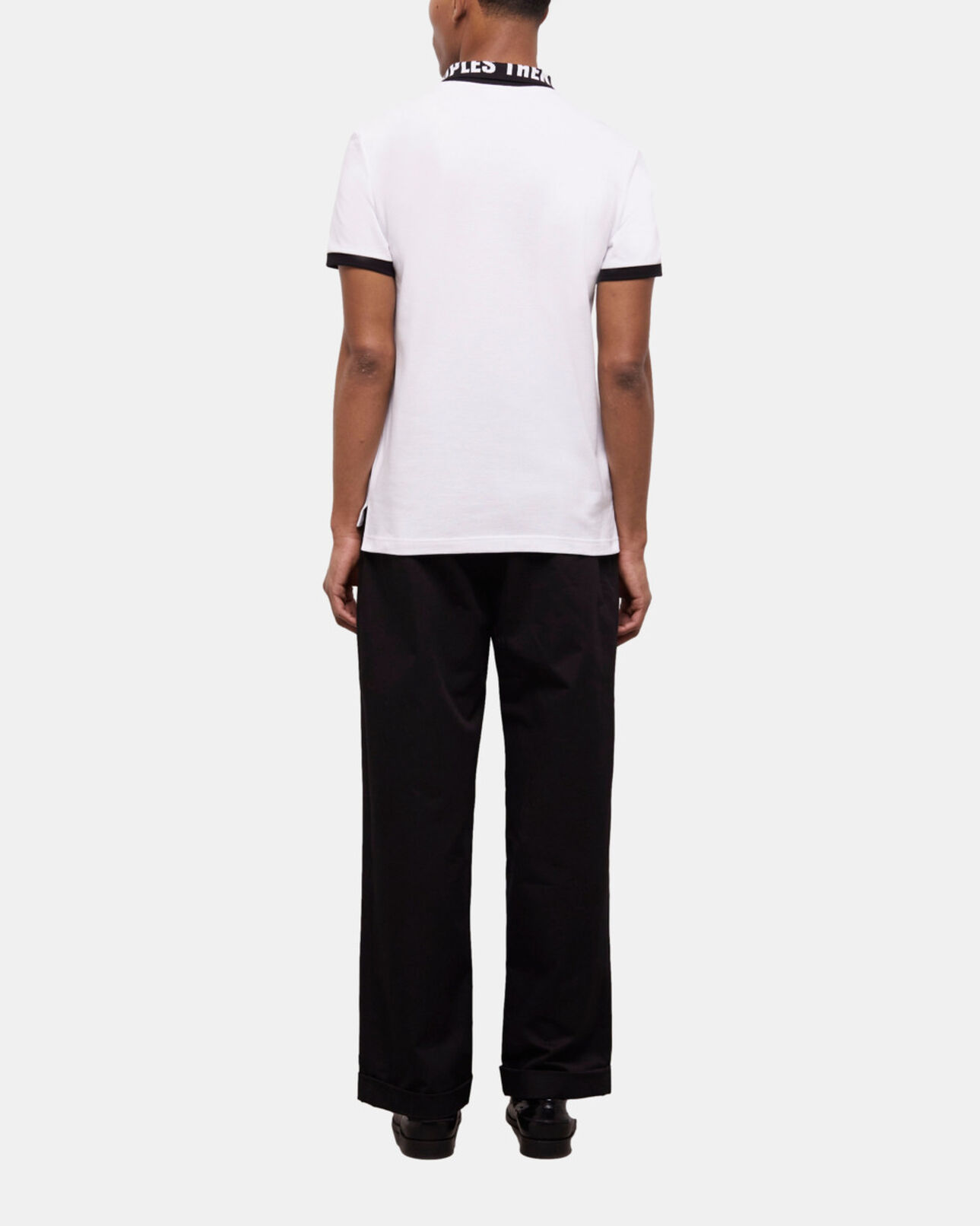 The Kooples HERREN WHITE weißes poloshirt mit logo am kragen