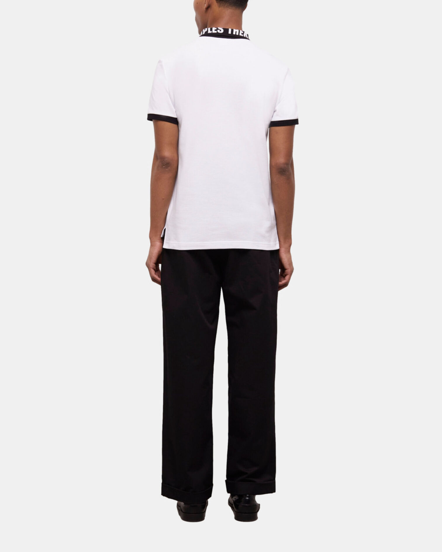 Weißes Poloshirt mit Logo am Kragen, WHITE, hi-res image number null