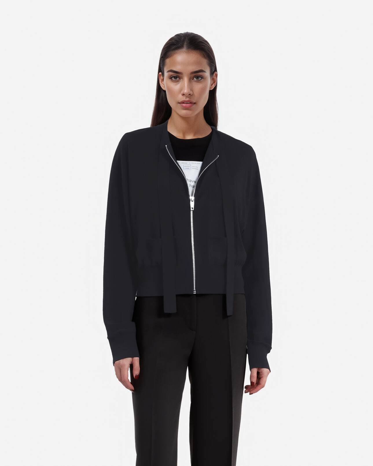 The Kooples WOMEN BLACK black wool cardigan