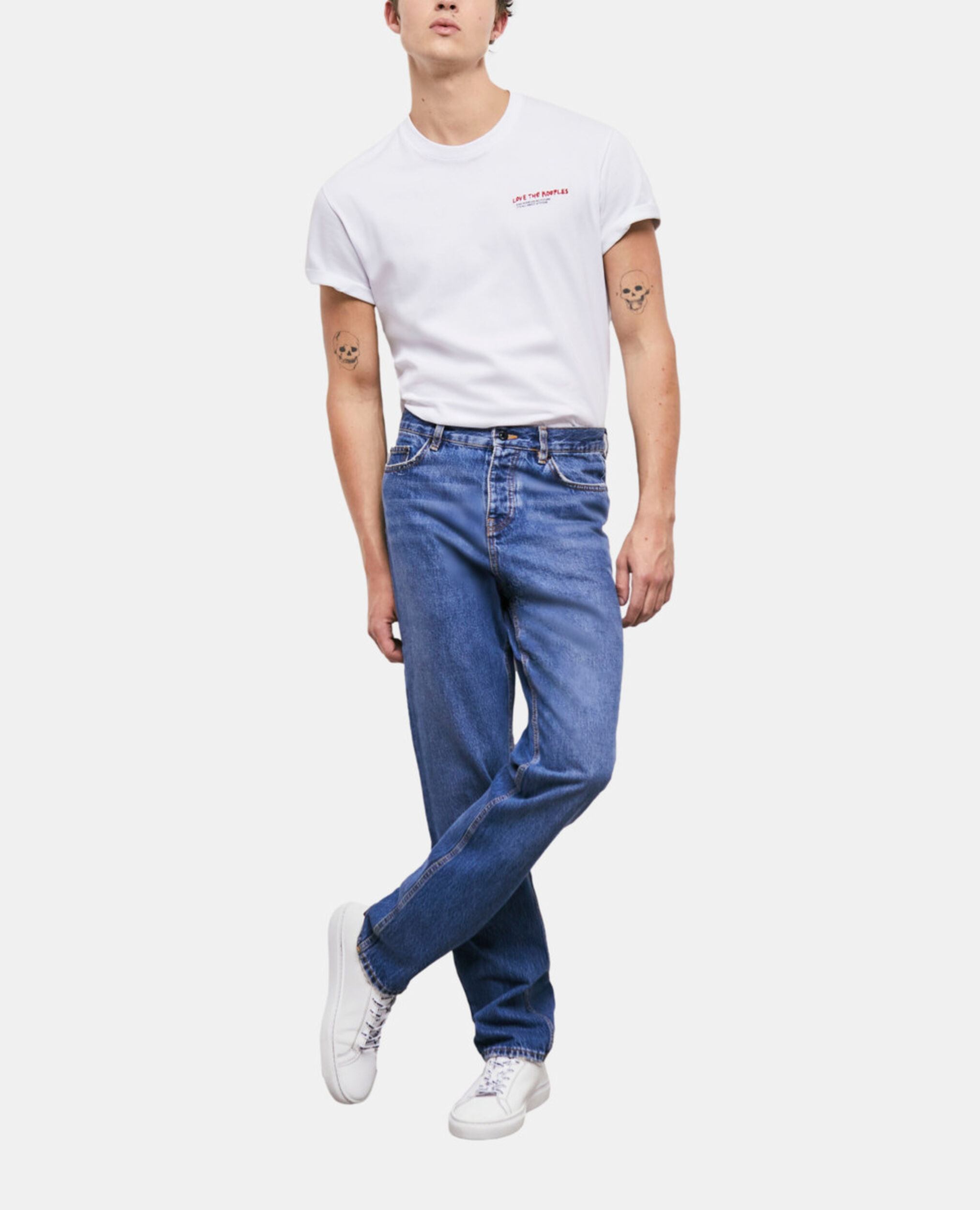 Vaqueros rectos azules, BLUE DENIM, hi-res image number null