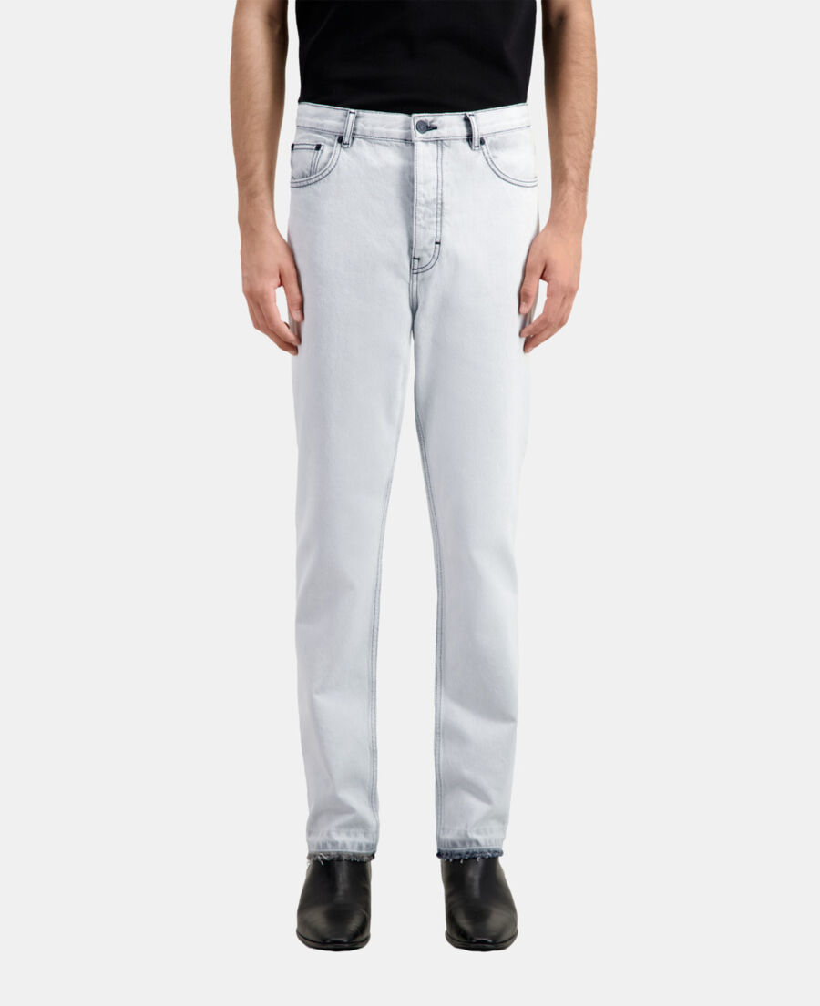 straight bleached white jeans