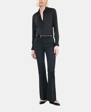 The Kooples FEMME BLACK chemise en soie noire