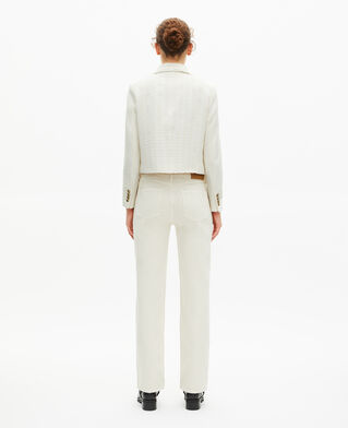 The Kooples WOMEN ECRU ecru tweed jacket