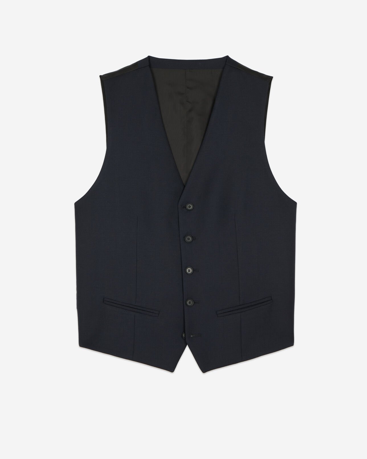 The Kooples MEN DARK NAVY navy blue wool suit waistcoat