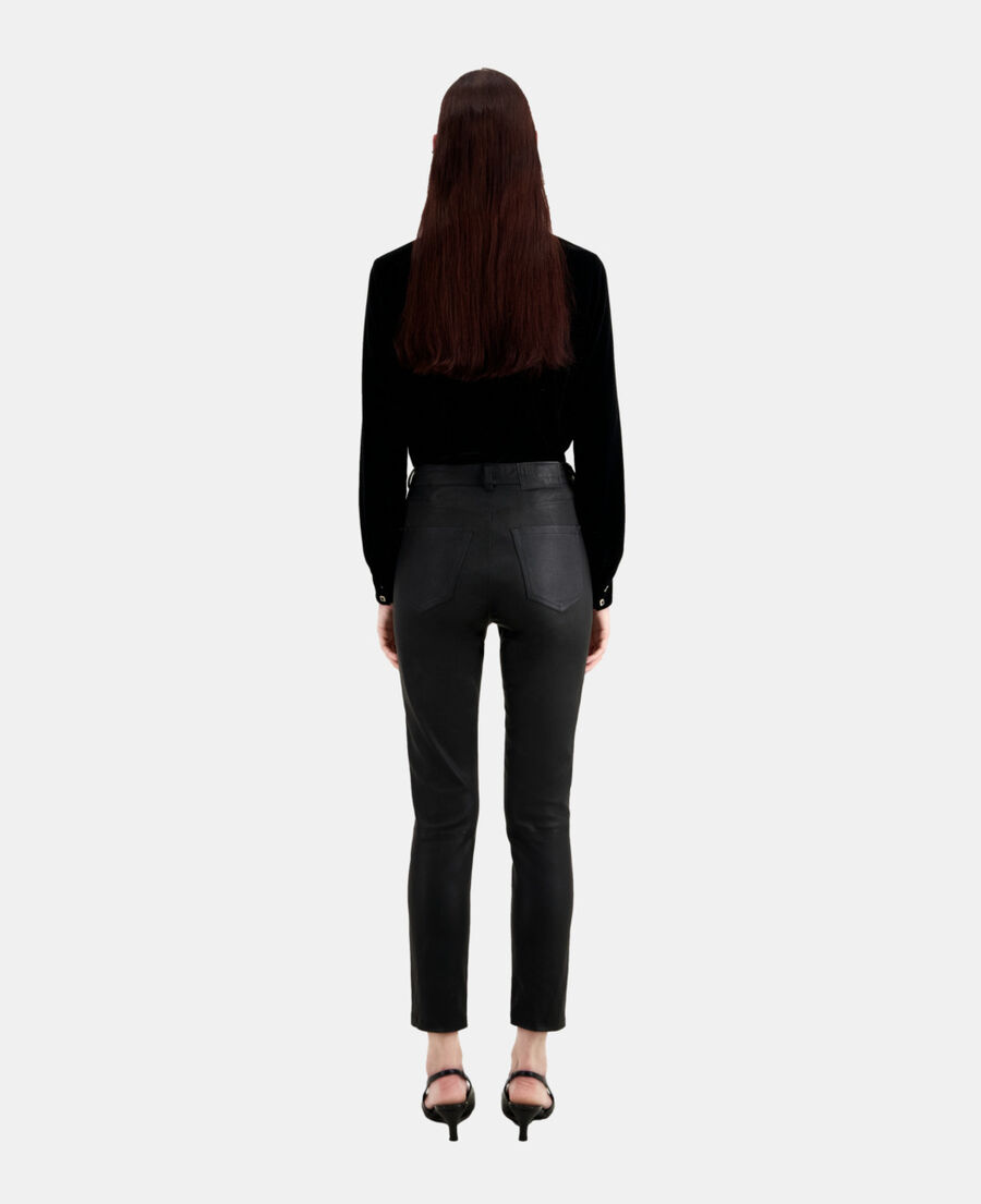 The Kooples F BLACK black leather skinny trousers
