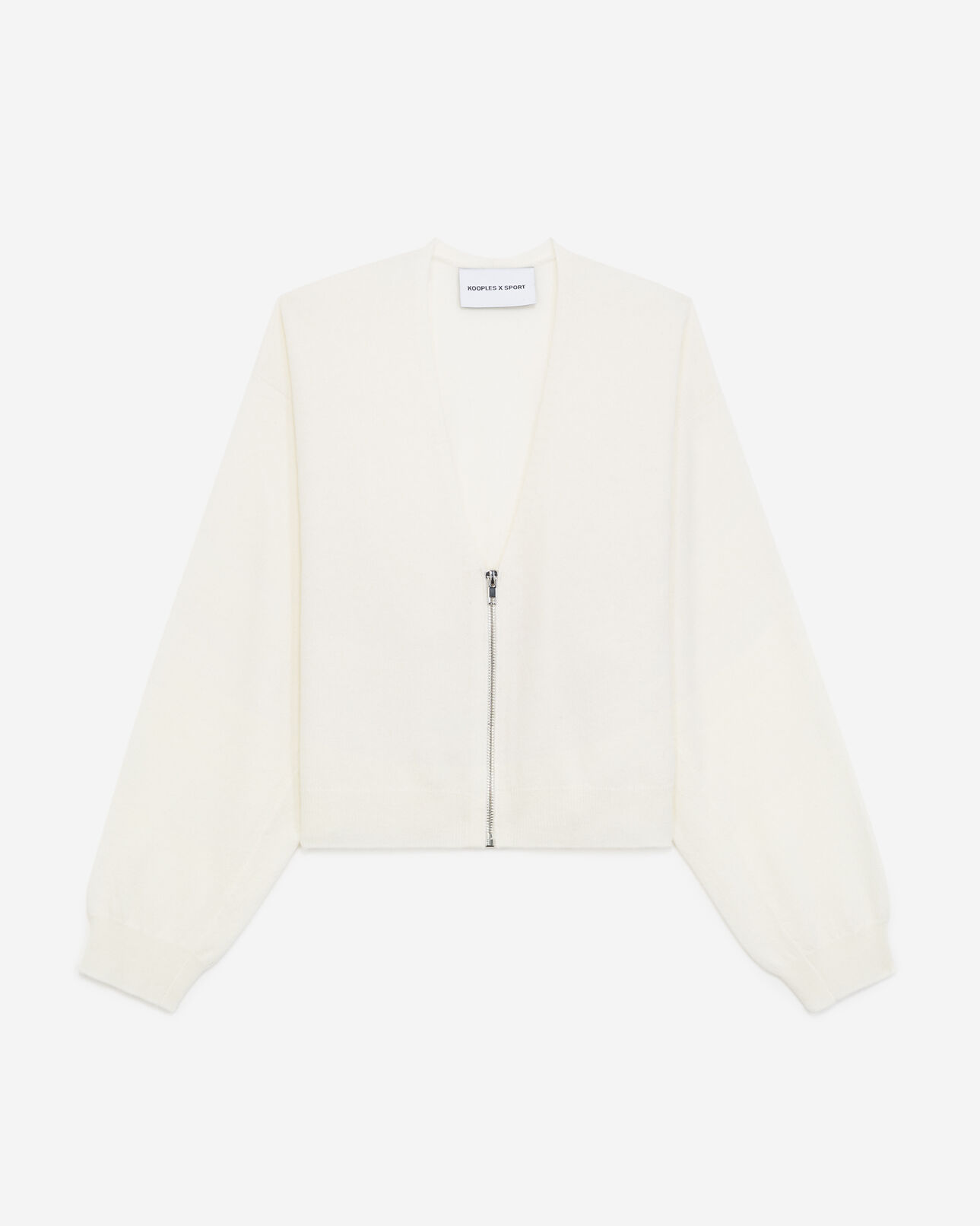 The Kooples DAMEN WHITE weiße strickjacke mit reißverschluss