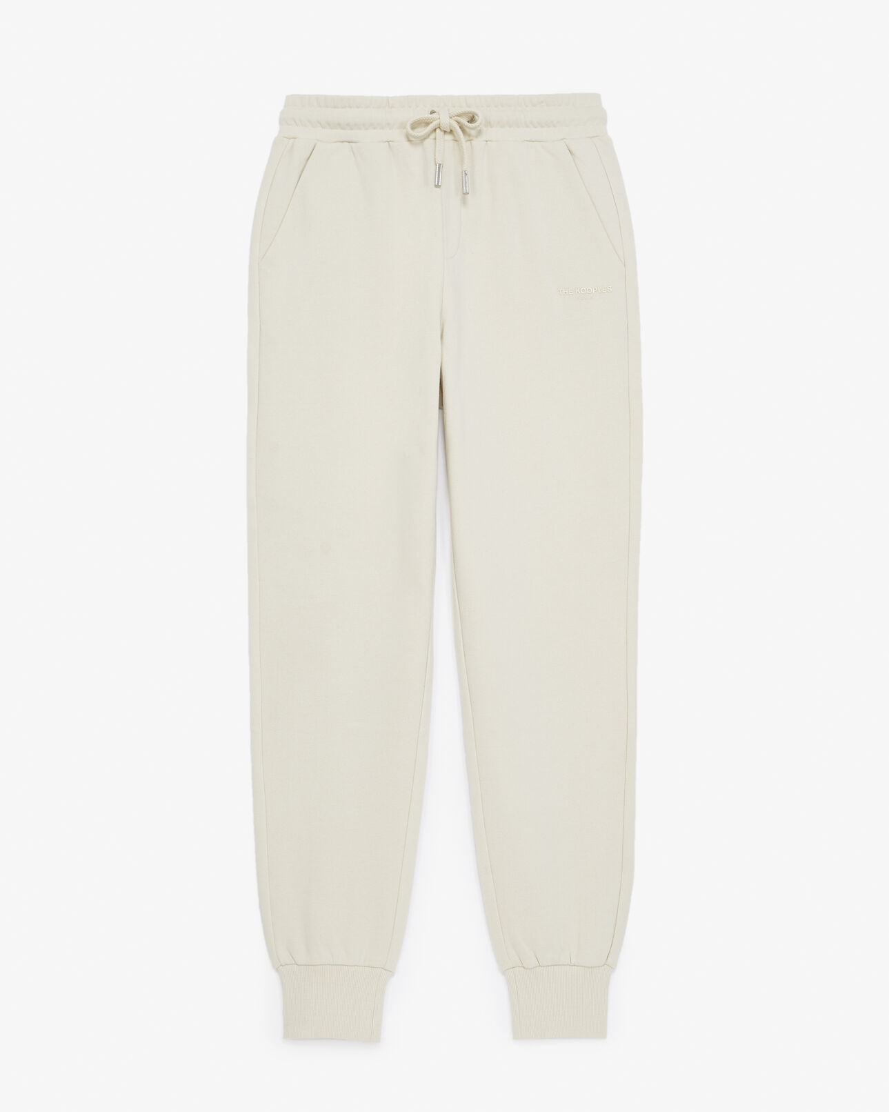 The Kooples FEMME ECRU jogging écru à logo the kooples