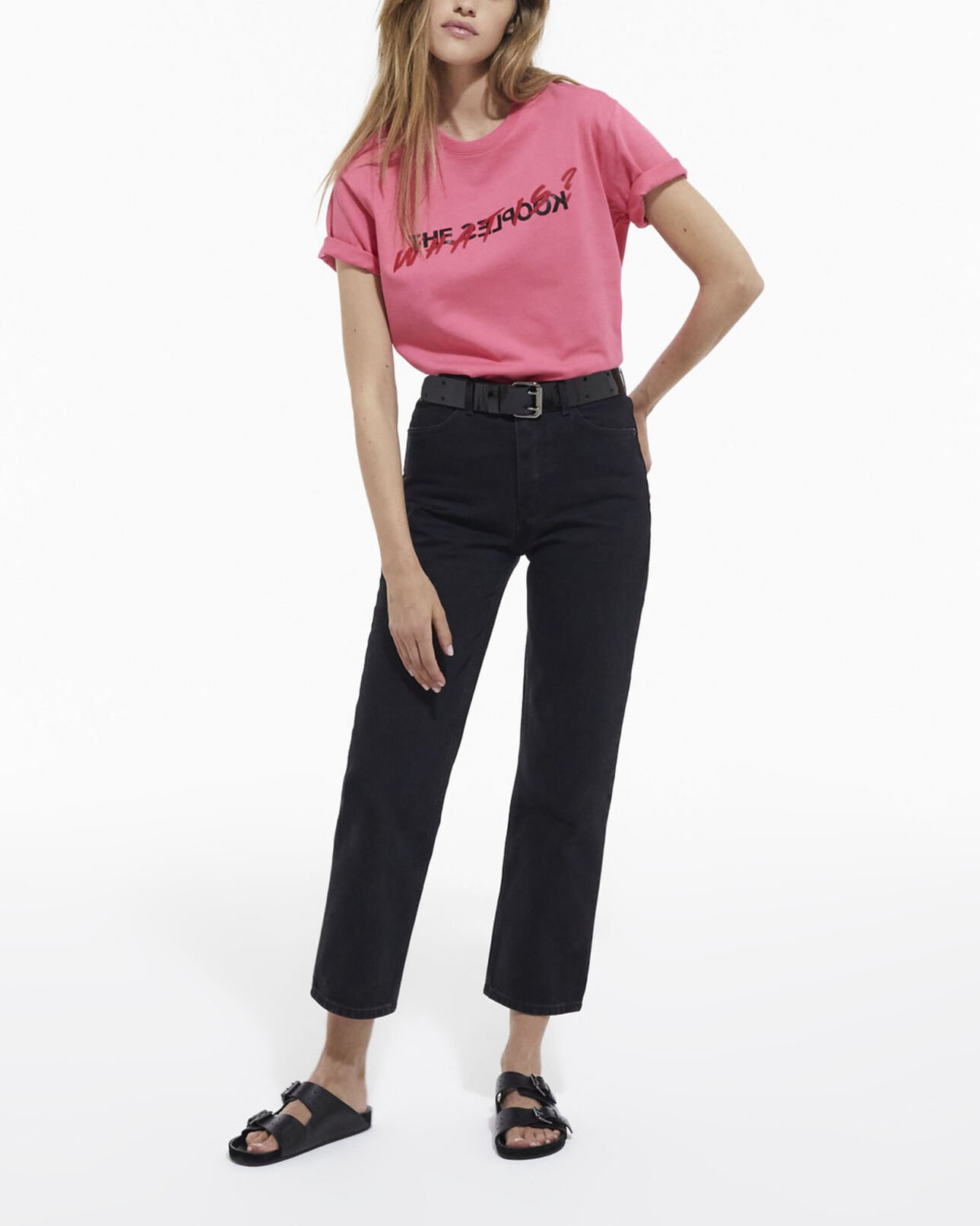 The Kooples FEMME OLD ROSE t-shirt what is rose