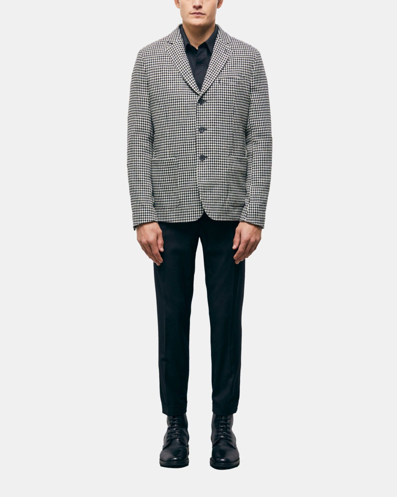 The Kooples MEN BLACK WHITE patterned jacket