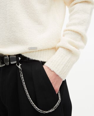 The Kooples HOMME LIGHT BEIGE pull col rond beige