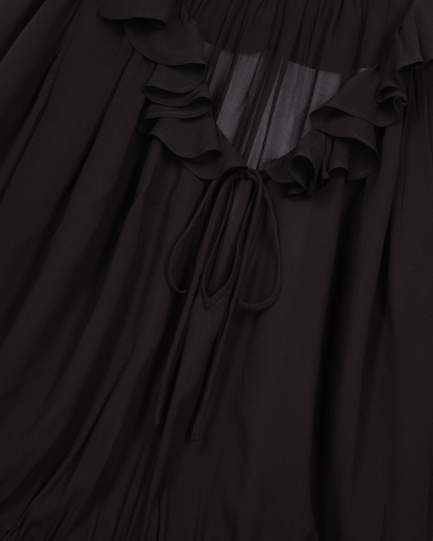 Top avec volants noir, BLACK STONE, hi-res image number null