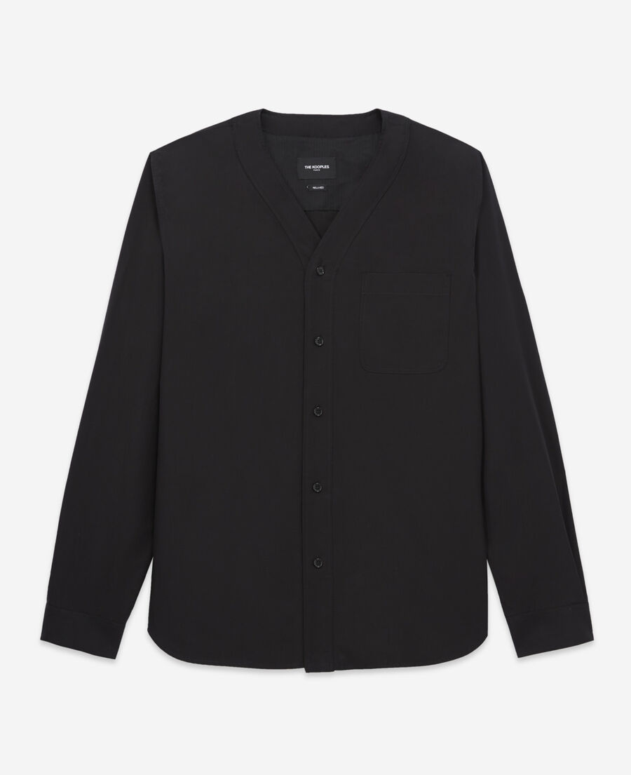 shirt with baseball collar