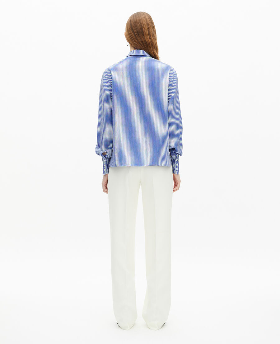 The Kooples FEMME BLUE WHITE chemise à rayures bleue