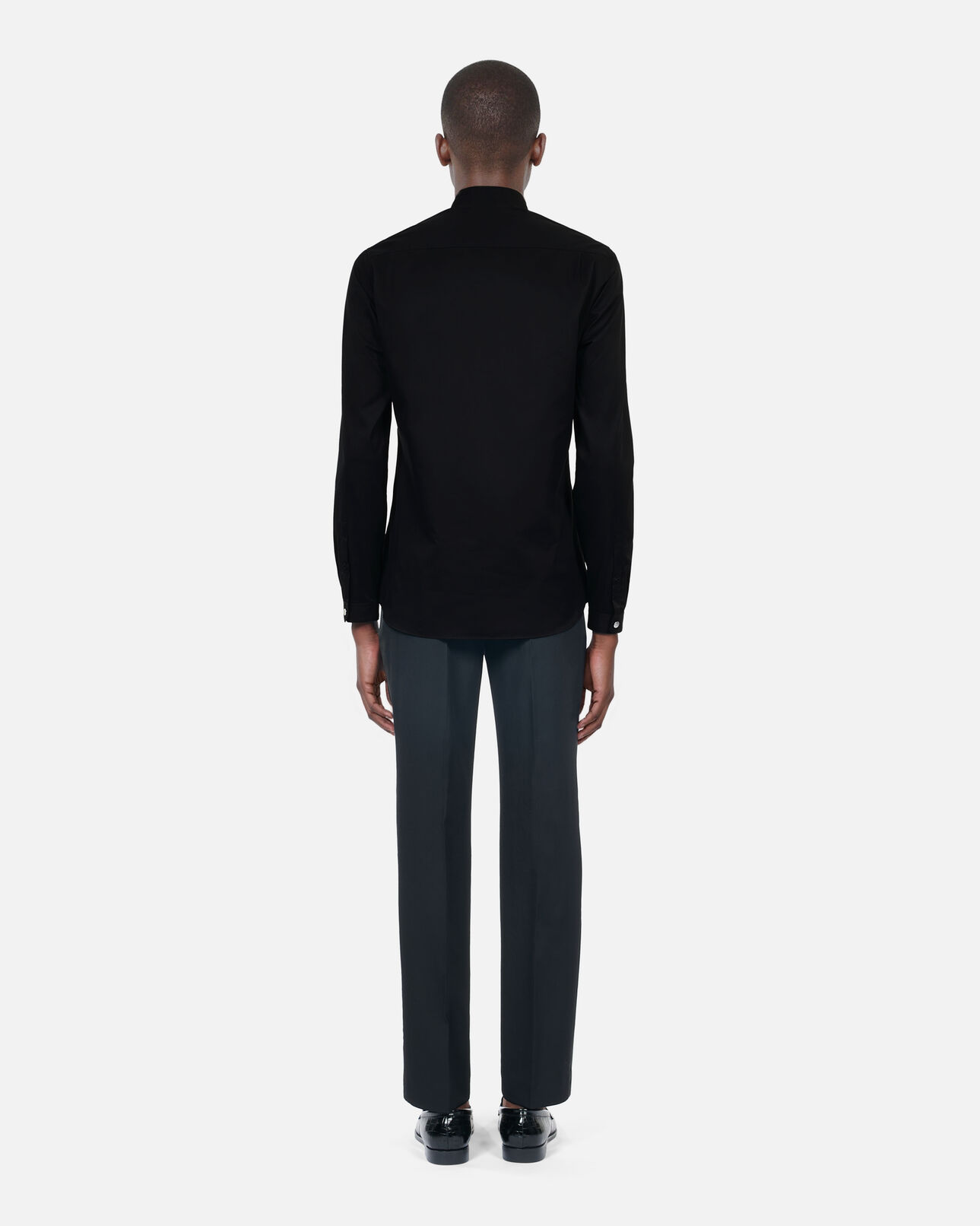 The Kooples HERREN BLACK schwarzes hemd aus smart-twill
