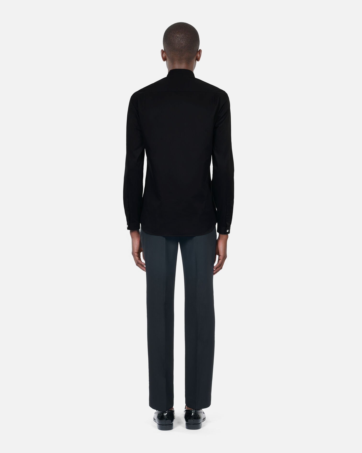 Schwarzes Hemd aus Smart-Twill, BLACK, hi-res image number null
