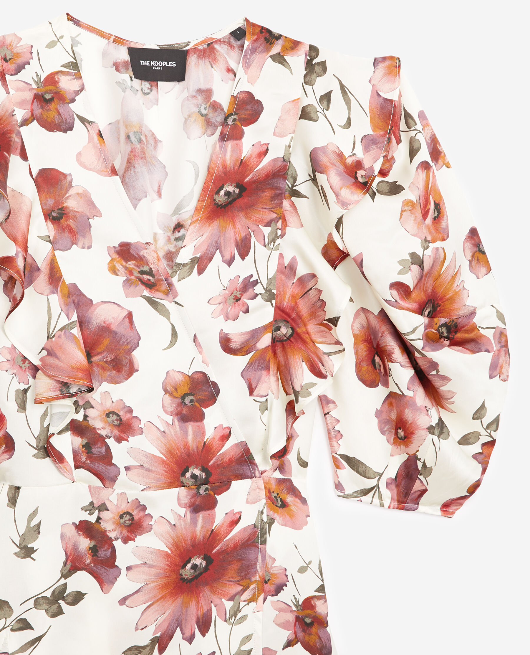 The kooples long 2025 floral wrap dress