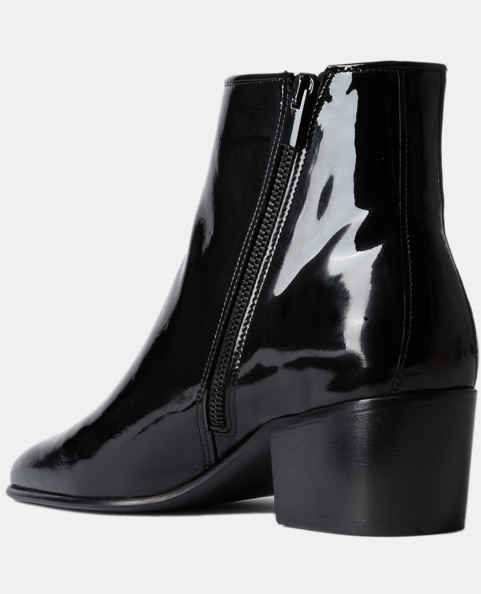 Boots à talons en vinyle noires, BLACK, hi-res image number null