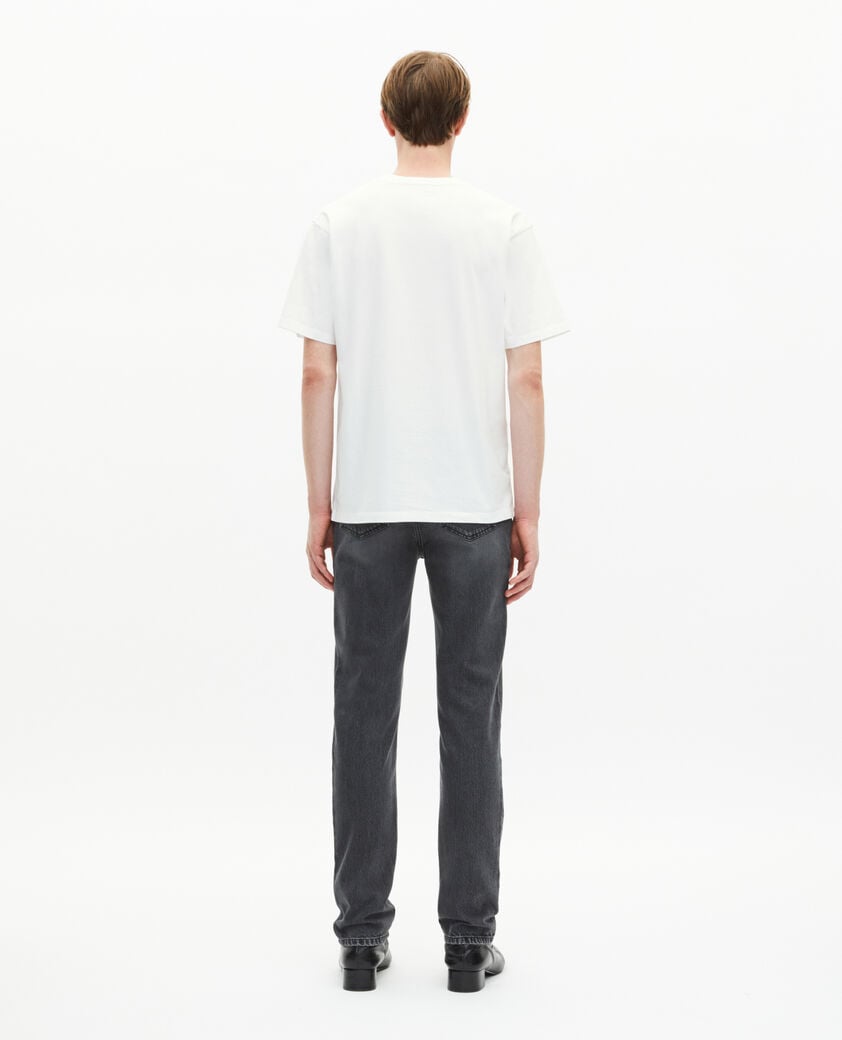 The Kooples HOMME WHITE t-shirt avec flocage tête de mort blanc