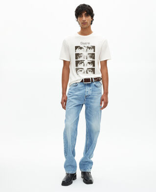 The Kooples MIXED ECRU mixed t-shirt the doors x the kooples ecru