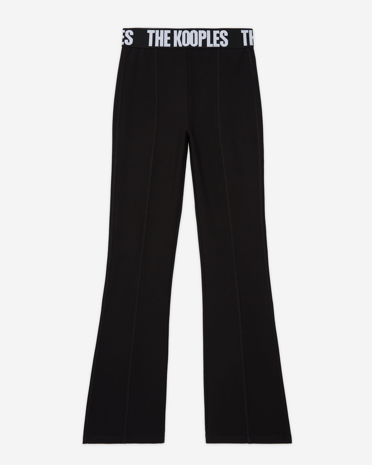 Black logo flared pants, BLACK, hi-res image number null