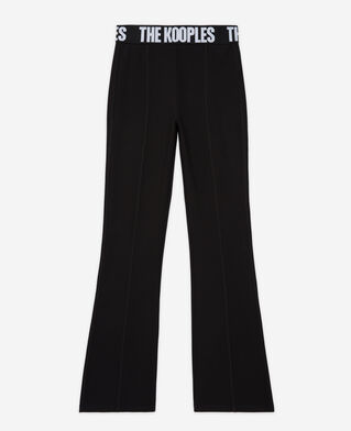 The Kooples F BLACK black logo flared pants