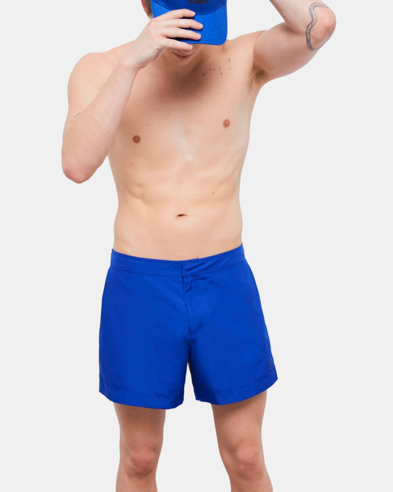 The Kooples HERREN BLUE blaue badeshorts mit logo