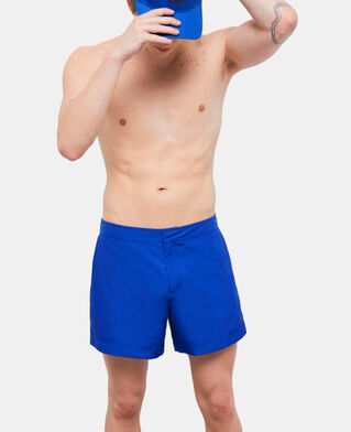 The Kooples MEN BLUE blue swim shorts with logo