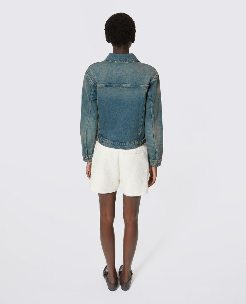 The Kooples WOMEN MEDIUM BLUE blue denim jacket