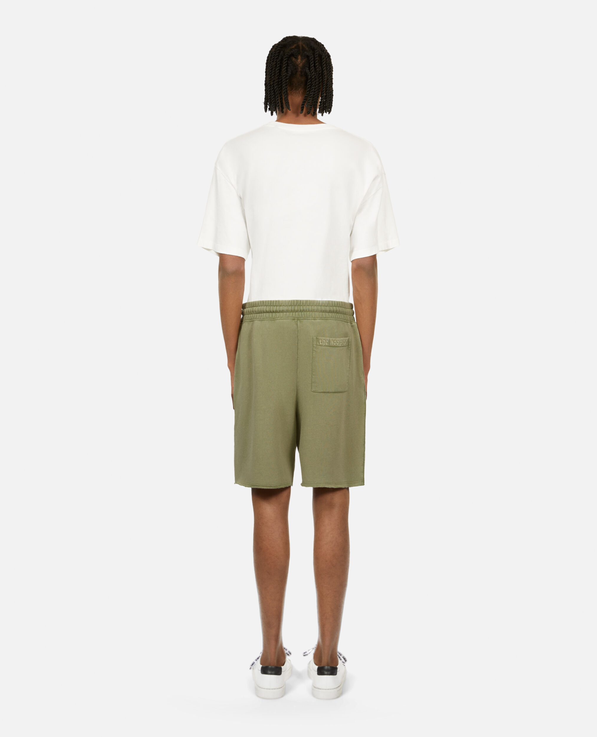 Hellgrüne Shorts aus Baumwolle, KAKI GREY, hi-res image number null