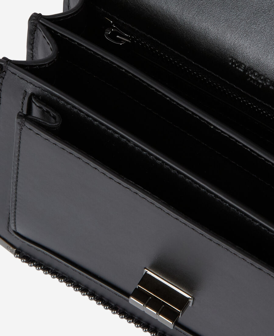 sac emily small en cuir noir
