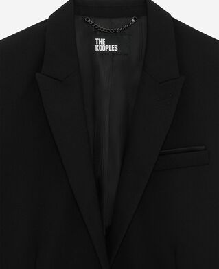 The Kooples WOMEN BLACK short asymmetrical black jacket