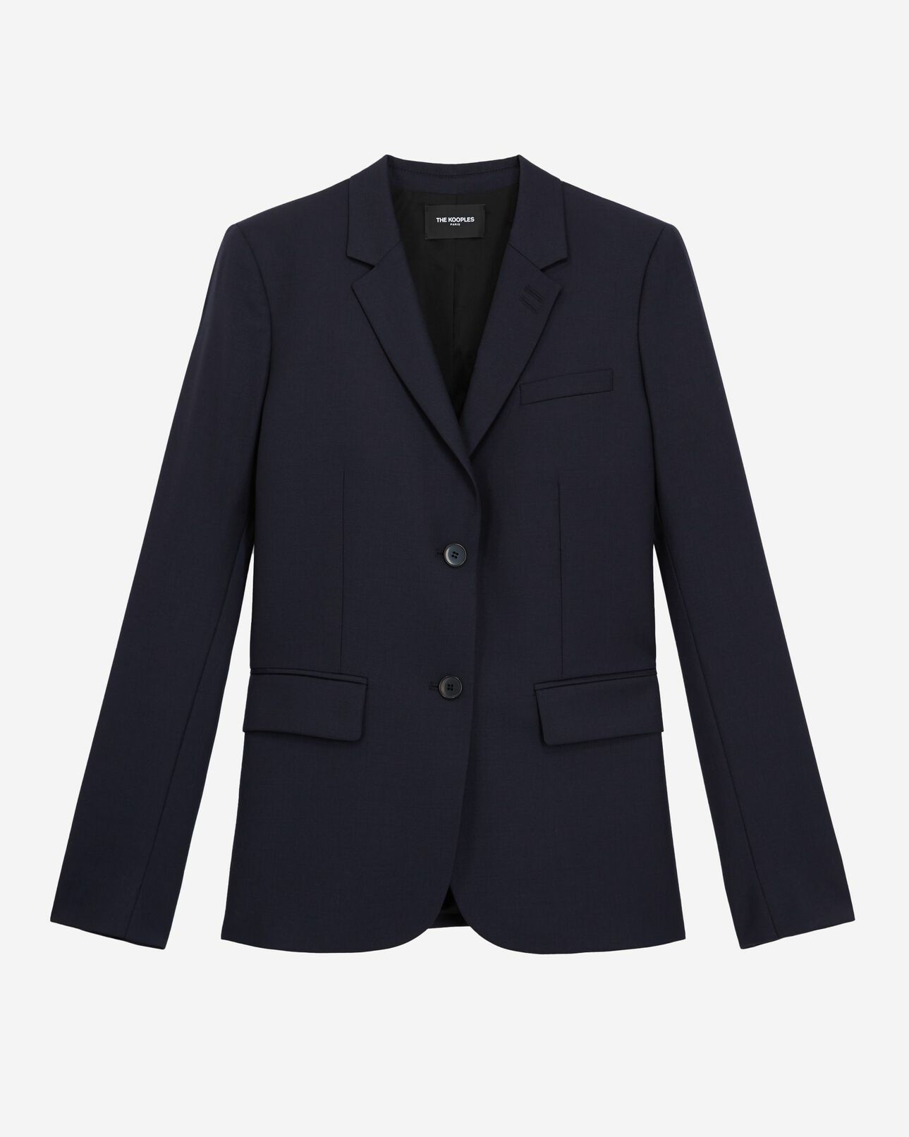 The Kooples DAMEN NAVY marineblaue slim-fit-anzugjacke aus wolle