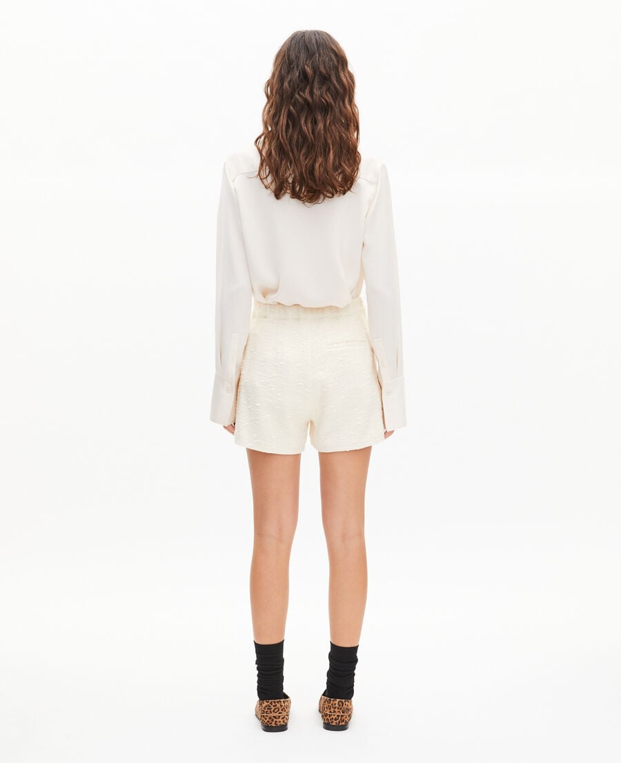 The Kooples FEMME ECRU short tailleur en tweed &eacute;cru