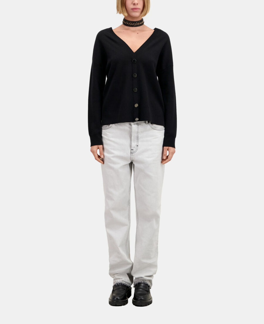 The Kooples FEMME BLACK pull avec boutonnage dans le dos