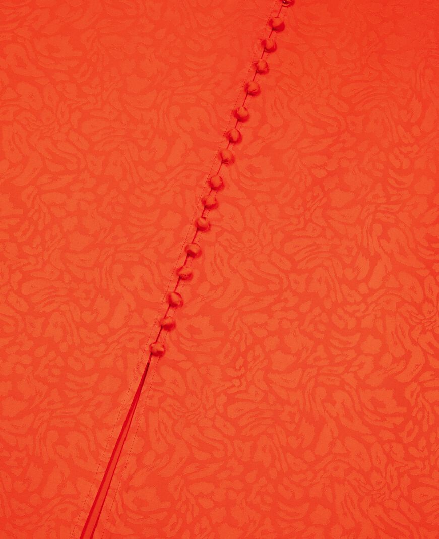 The Kooples F ORANGE RED long skirt in orange jacquard