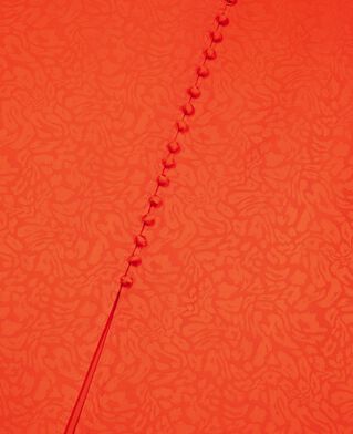 The Kooples F ORANGE RED long skirt in orange jacquard