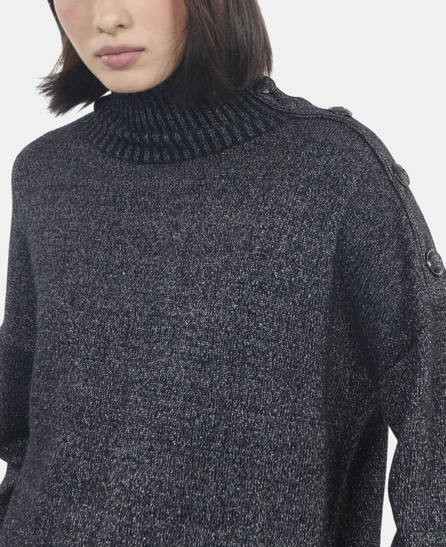 The Kooples FEMME BLACK pull en laine et cachemire noir