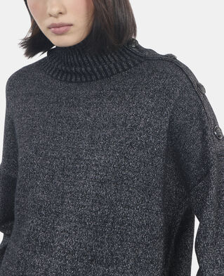 The Kooples FEMME BLACK pull en laine et cachemire noir